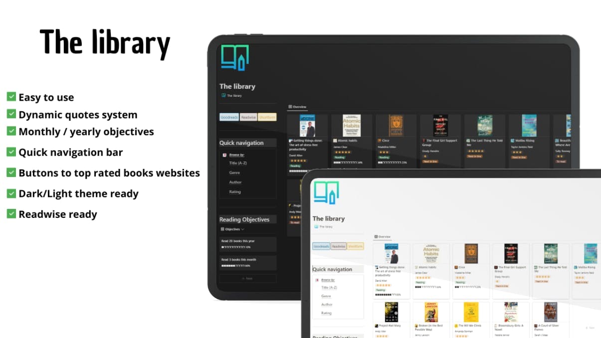 The library | Prototion | Buy Notion Template