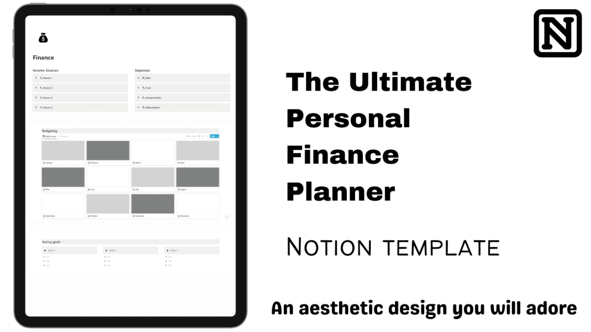 The Personal budget planner for 2022 | Notion Template 
