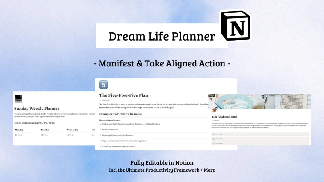 The Dream Life Planner + Workbook