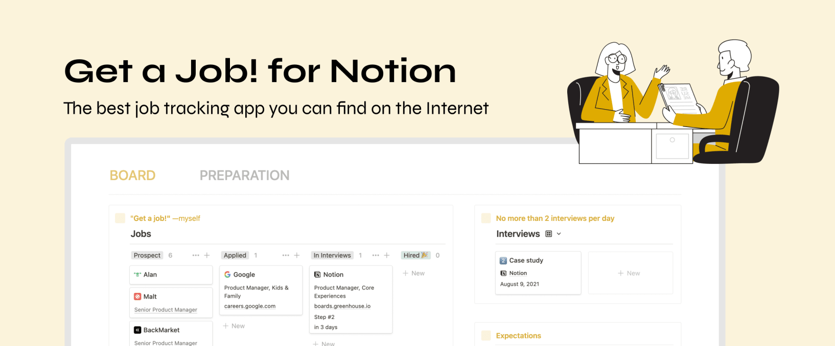Get a Job | Prototion | Buy Notion Template
