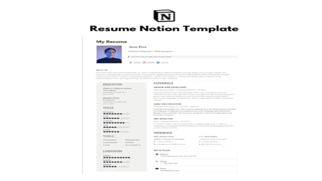 Resume Notion Template