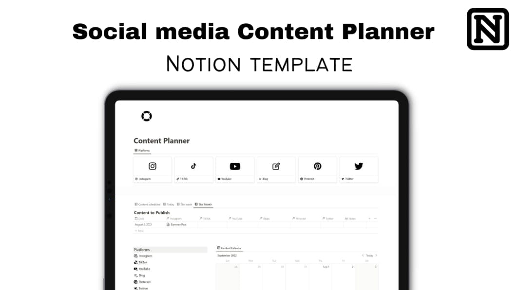 Social Media Content Planner 