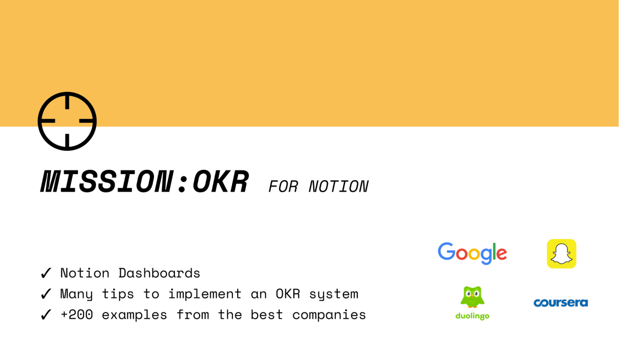 Mission: OKR for Notion | Prototion | Buy Notion Template