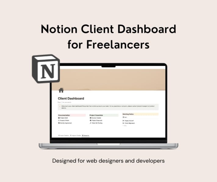 Simple Client Dashboard for Web Developer Freelancers