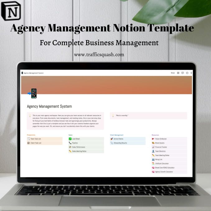 Agency Management System | Prototion | Buy Notion Template