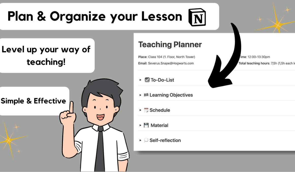 Free Teaching Planner Notion - For Teachers or Prefessors