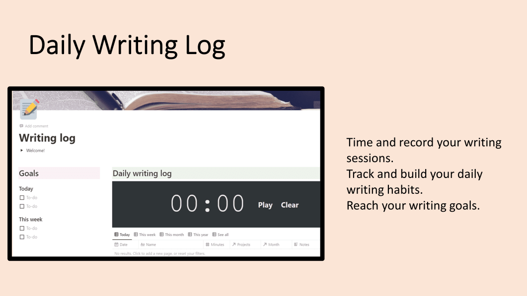 Daily Writing Log