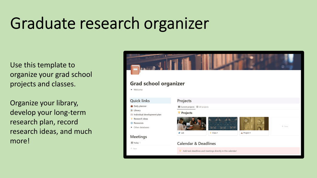 Grad School Research Organizer