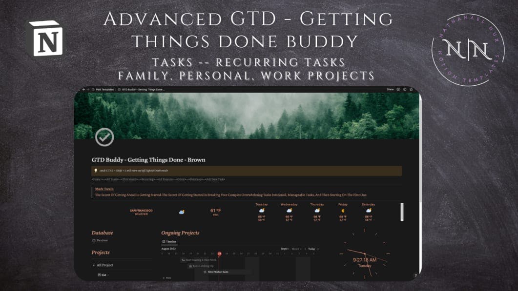 Advanced GTD - Getting Things Done Buddy - Secondary Brown