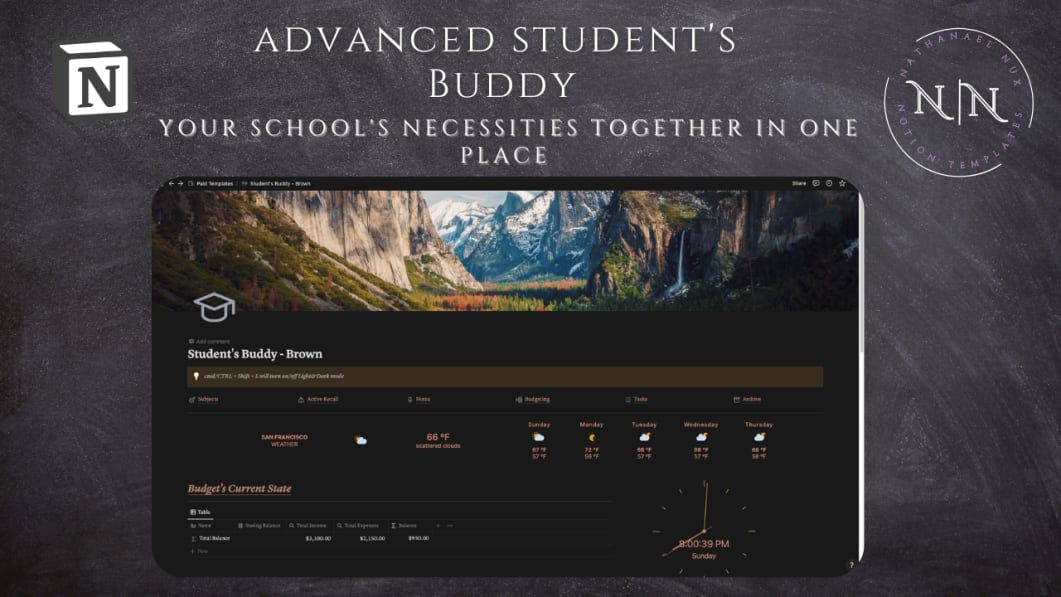 Student's Buddy school template - Secondary Brown