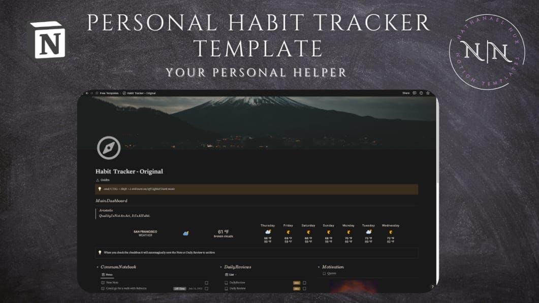 Personal Habit Tracker - Original Creamy