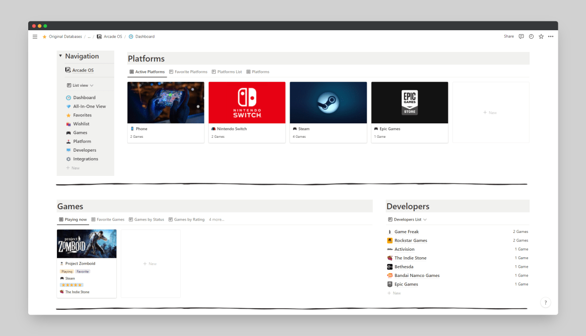 Arcade OS | Prototion | Get Notion Template