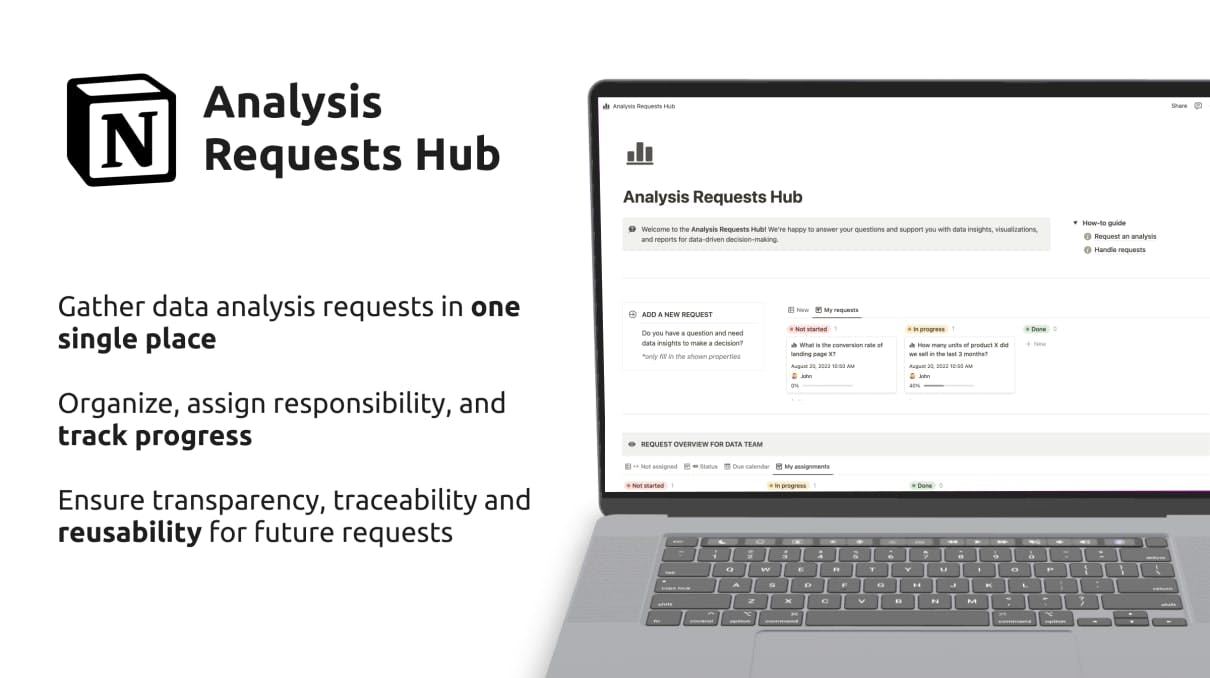 Analysis Requests Hub | Prototion | Buy Notion Template