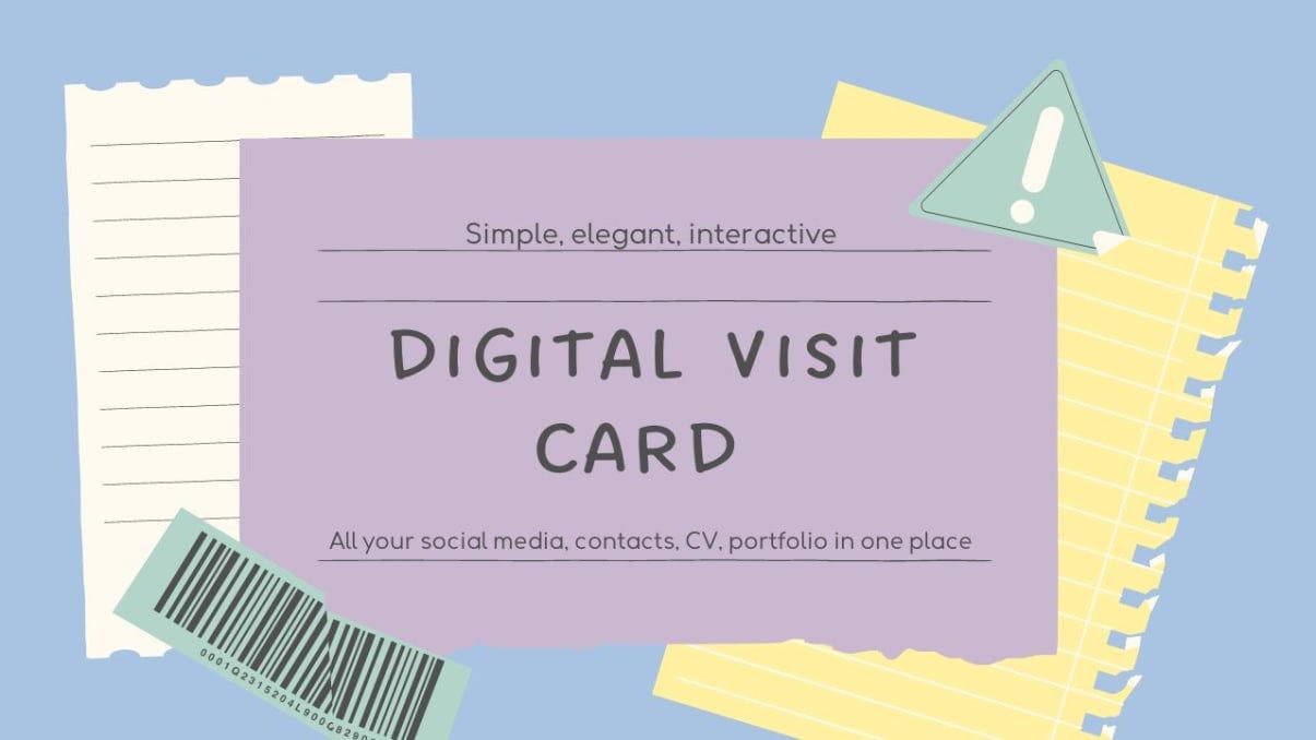 Digital Visit Card | Prototion | Buy notion template