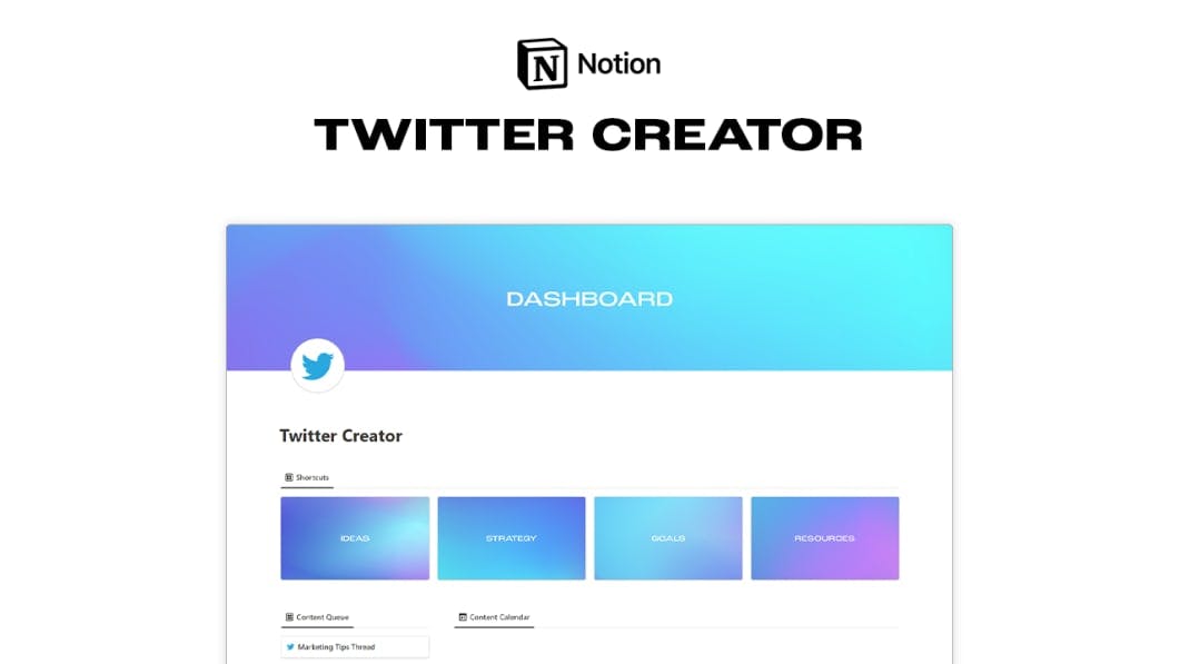 Twitter Creator (Notion Template)