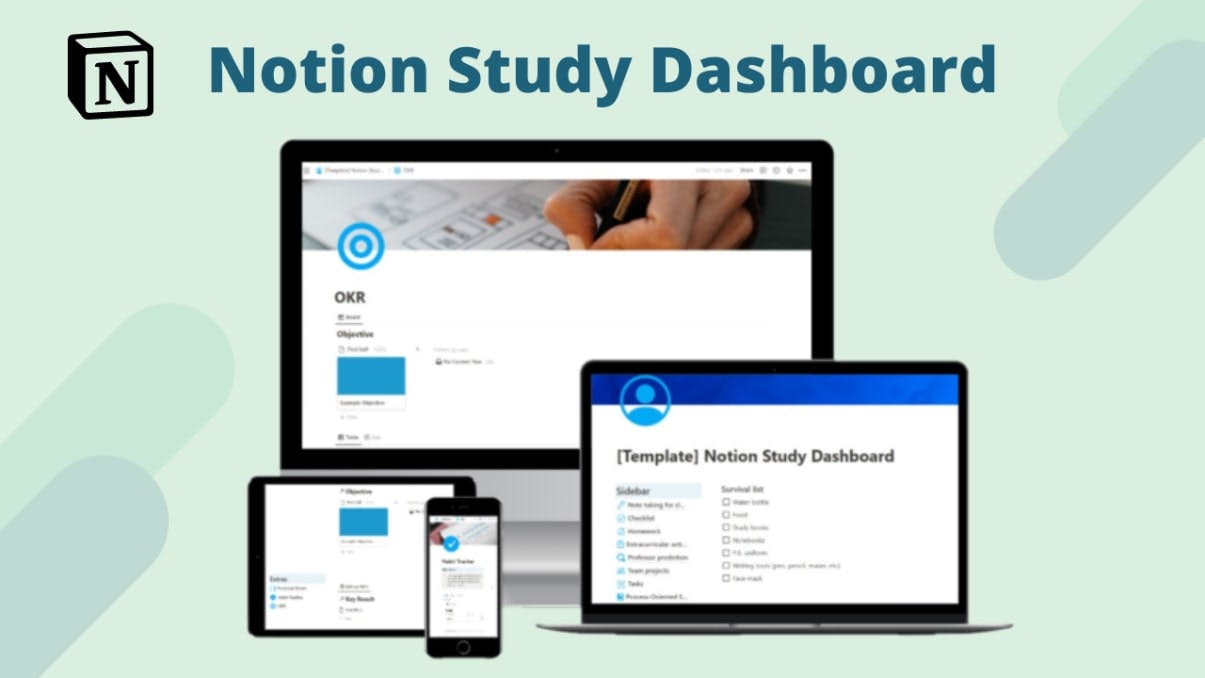 Notion Study Dashboard | Prototion | Buy Notion Template