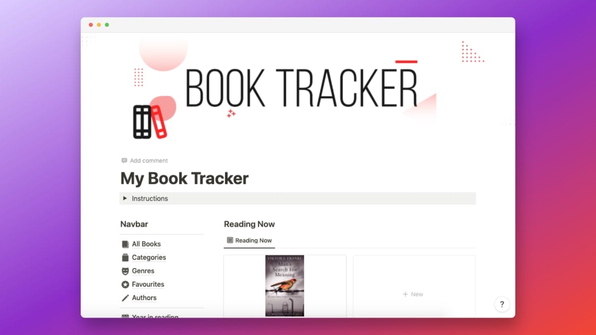 Minimalist Book Tracker | Prototion | Buy Notion Template
