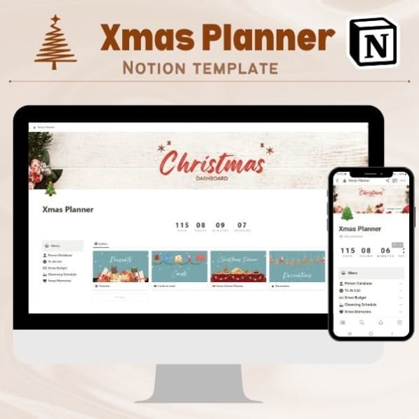 Christmas Planner Dashboard 