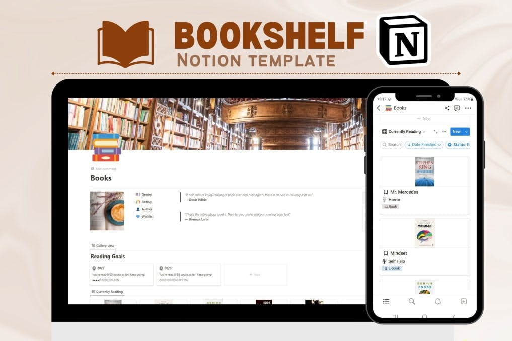 Bookshelf | Prototion | Buy Notion Template