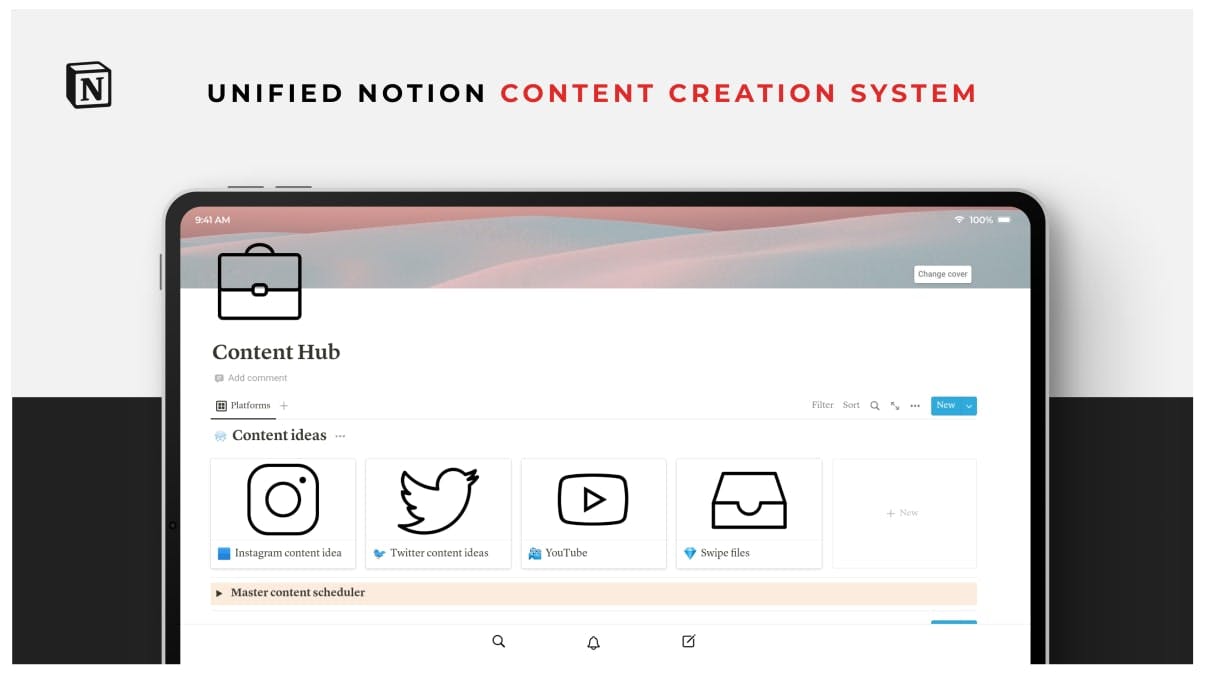 Notion Content Hub | Prototion | Buy Notion Template