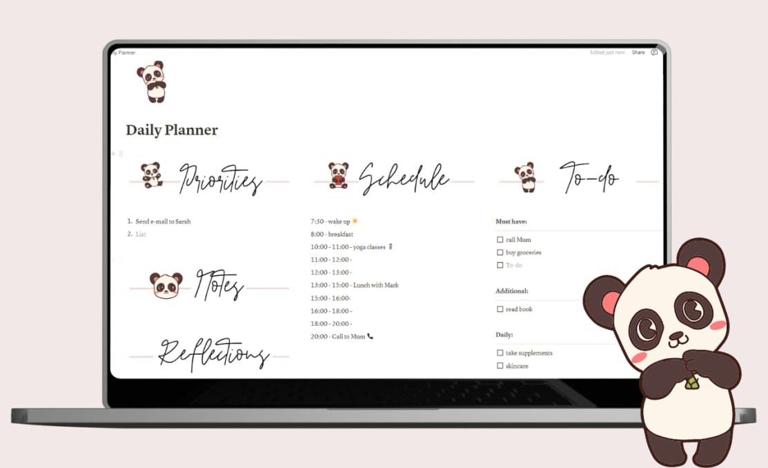 Daily Planner | Prototion | Buy Notion Template 