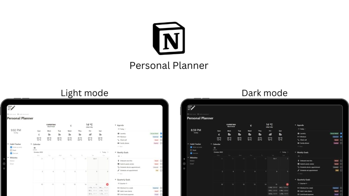 Personal Planner | Prototion | Get Notion Template
