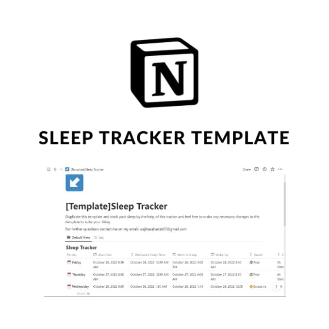 Notion Sleep Tracker | Prototion | Buy Notion Template