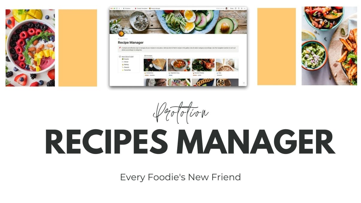 Recipe Manager | Prototion | Buy Notion Template