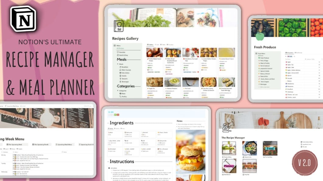 Notion Recipe Manager & Meal Planner