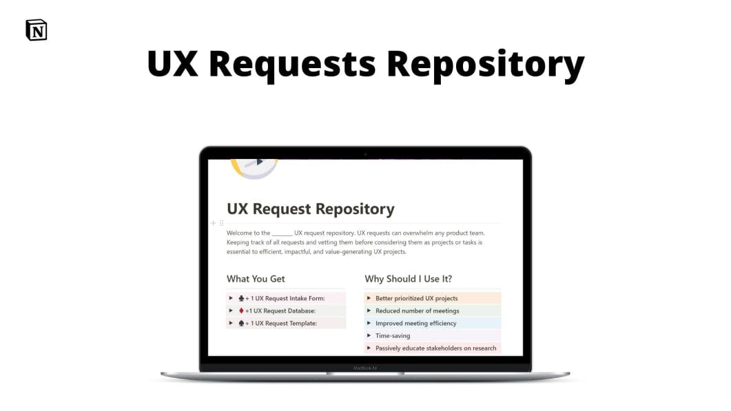 UX Request Repository Notion Template