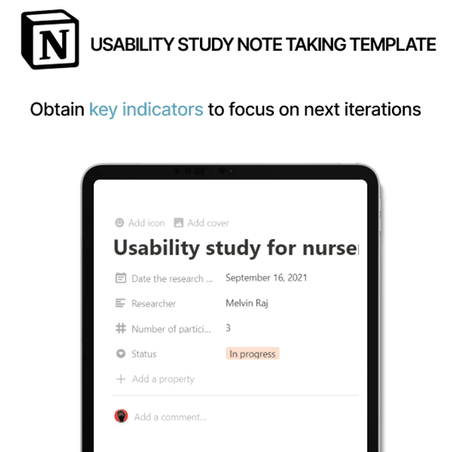 Note-taking system for Tracking Usability Study - UX Design