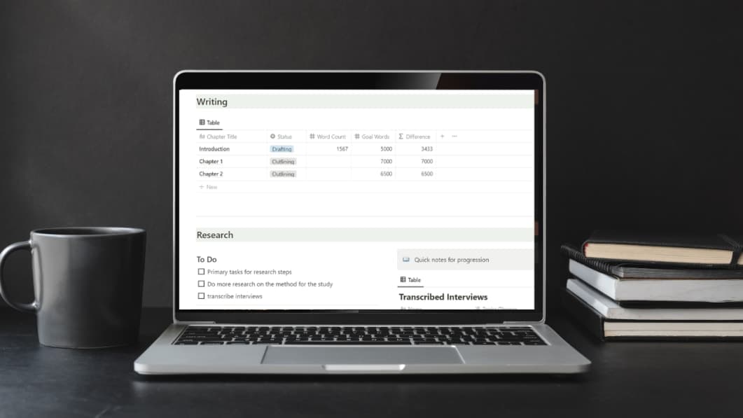 Note-taking system for Tracking Usability Study - UX Design