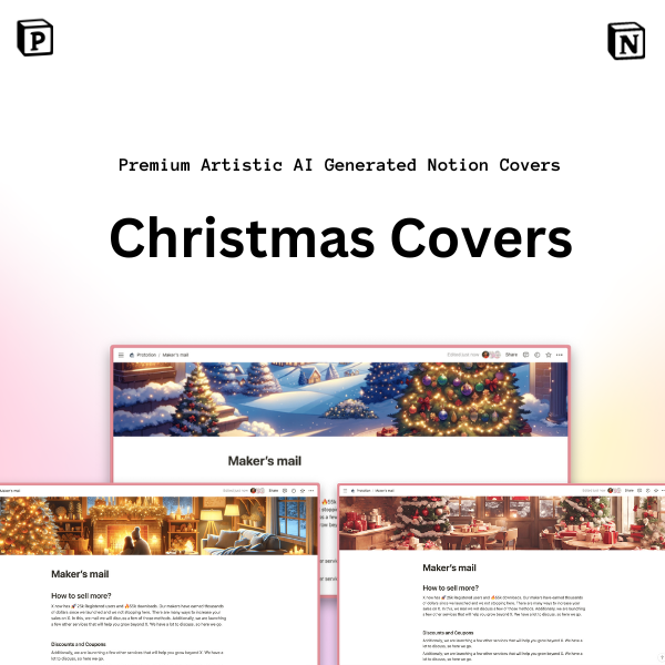 AI Christmas Notion Cover Pack