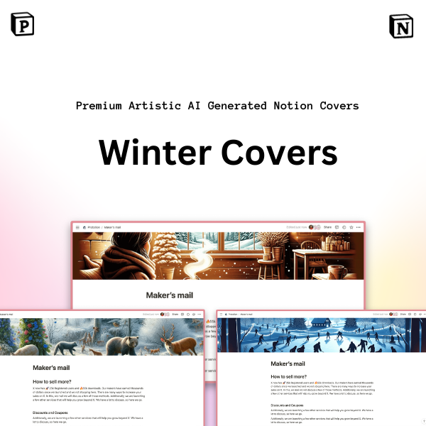 AI Winter Notion Covers Pack