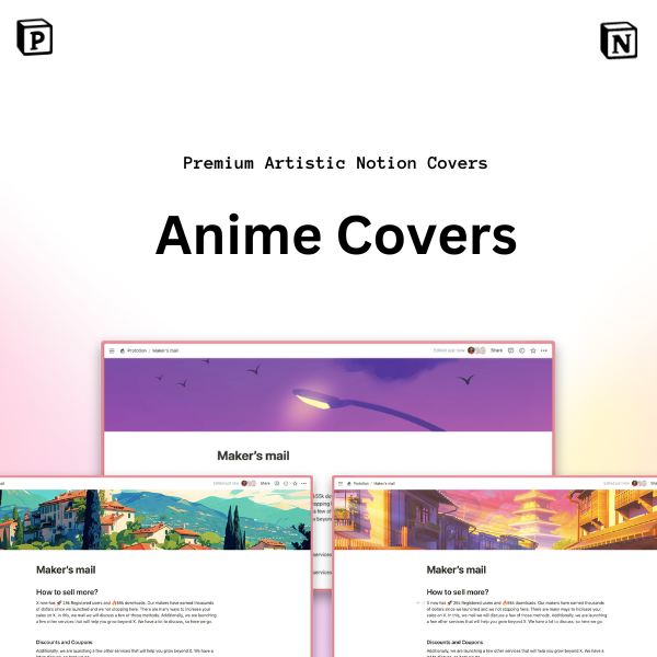 Anime Notion Covers Pack