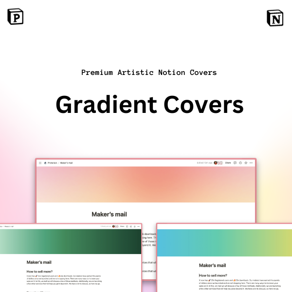 Gradient Notion Covers pack