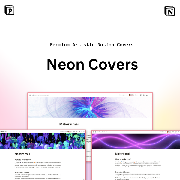Neon Notion Covers Pack