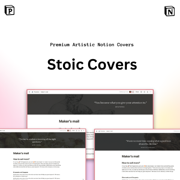 Stoic Notion Covers Pack